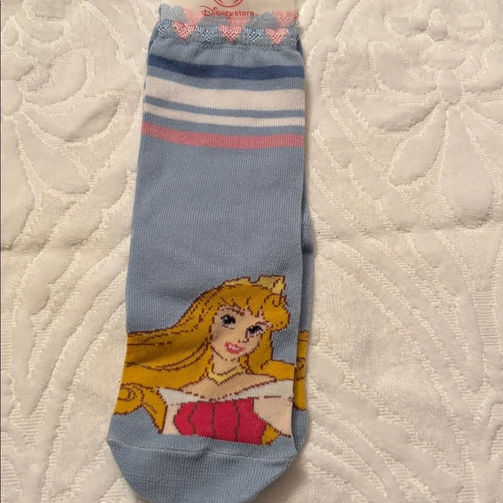 Socks Sleeping Beauty girls size XS shoe size 7-8 Disneystore